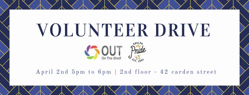 QueerEvents.ca - Guelph event listing -  Volunteer Drive