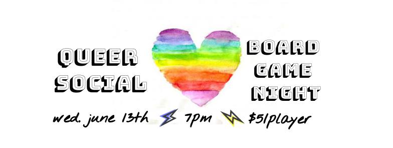 QueerEvents.ca - hamilton pride - boardgame night event banner