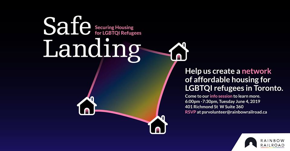 QueerEvents.ca - Toronto event listing - Safe Landing, Securing Housing for LGBTQ Refugees