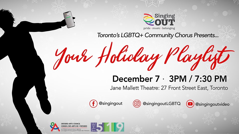 QueerEvents.ca - Toronto event listing - Your Holiday Playlist - 2019 concert event banner