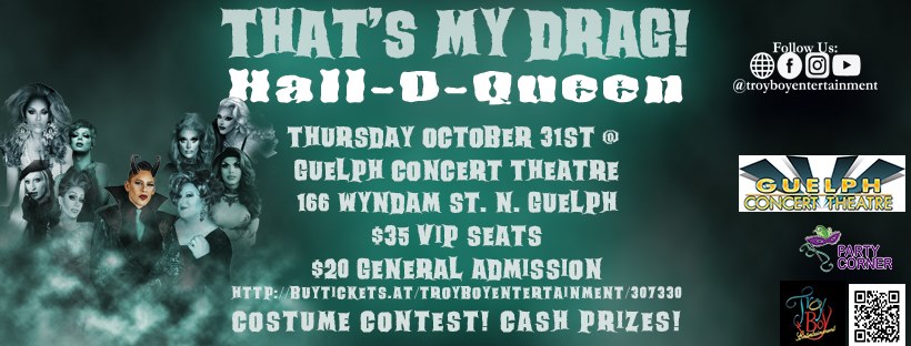QueerEvents.ca - Guelph event listing - thats my drag - Hall-o-queen 2019 event