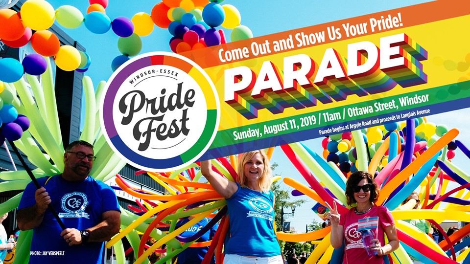 QueerEvents.ca - Windsor Pride 2019 - Parade Banner