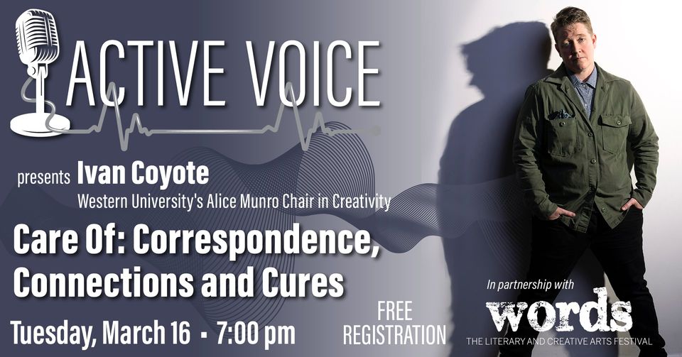queerevents.ca - virtual community event listing -  ivan coyote - active voice