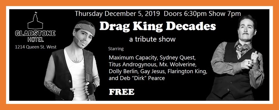 QueerEvents.ca - Toronto event listing - Drag King Decades