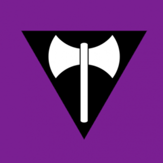 QueerEvents.ca - queer culture - lesbian community symbol labry flag design