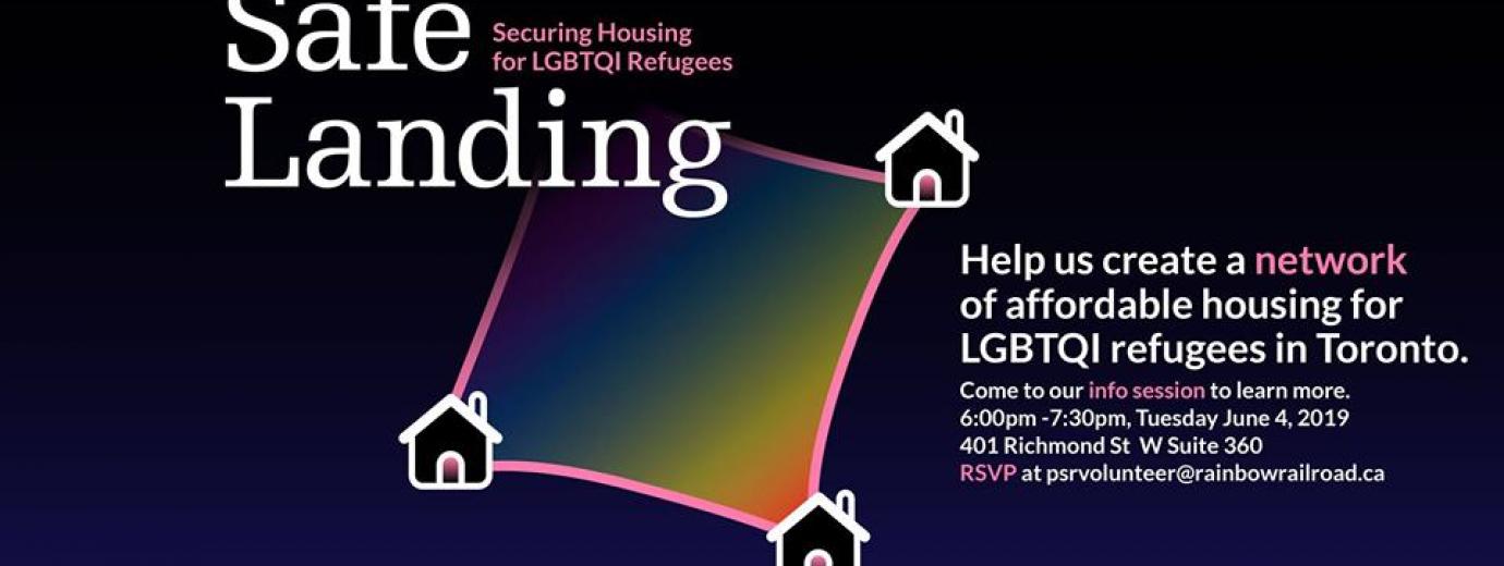 QueerEvents.ca - Toronto event listing - Safe Landing, Securing Housing for LGBTQ Refugees