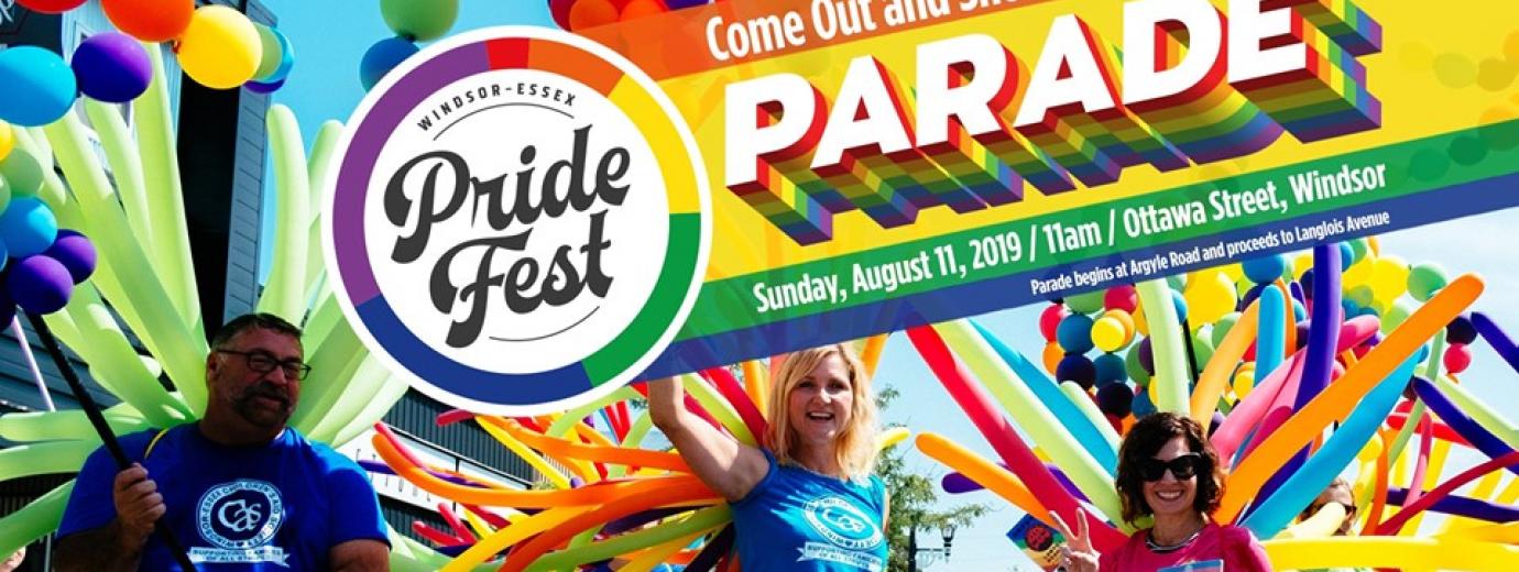 QueerEvents.ca - Windsor Pride 2019 - Parade Banner
