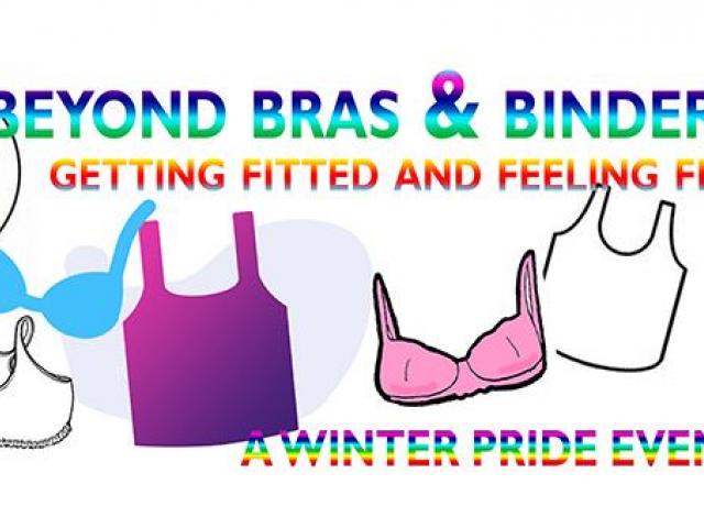 QueerEvents.ca - Guelph event listing - Guelph Winter pride 2020 - Beyond Bras and binders event banner