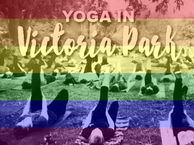 QueerEvents.ca - Waterloo event listing - yoga in park pride edition 2019