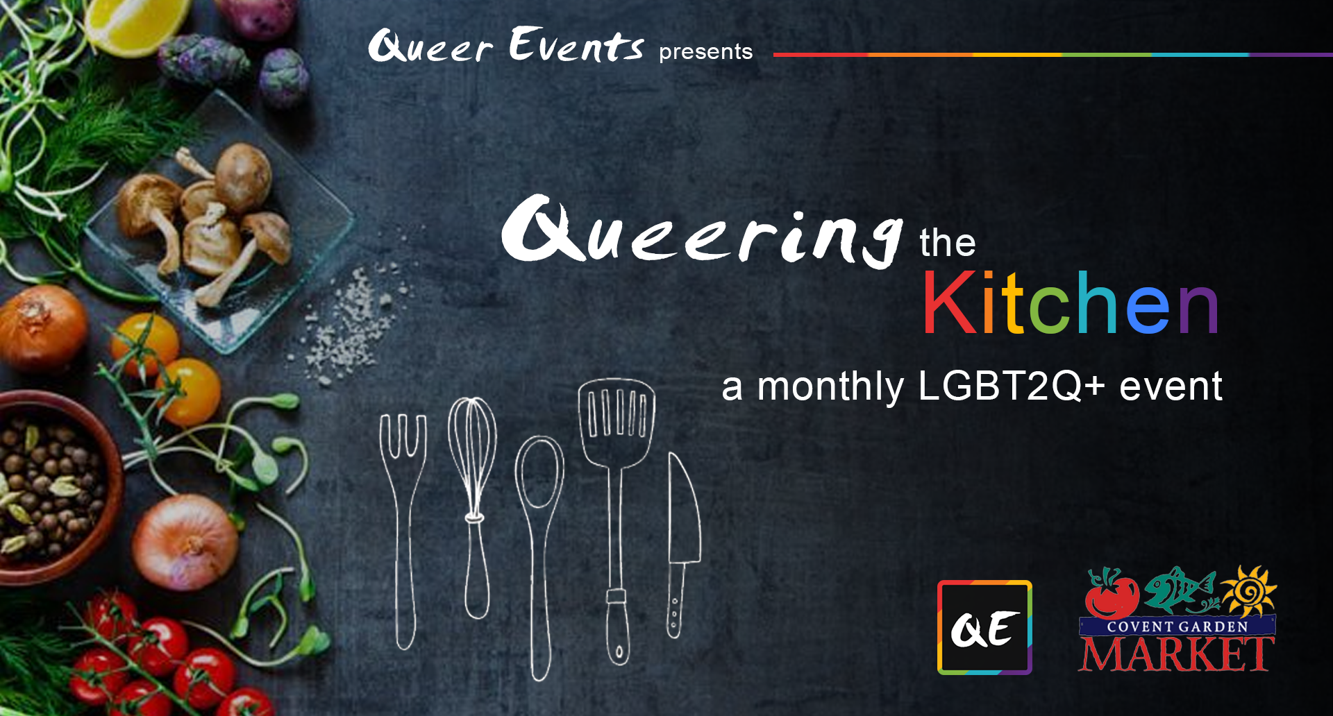 QueerEvents.ca - London Event Listing - Queering the Kitchen presetned by Queer Events banner