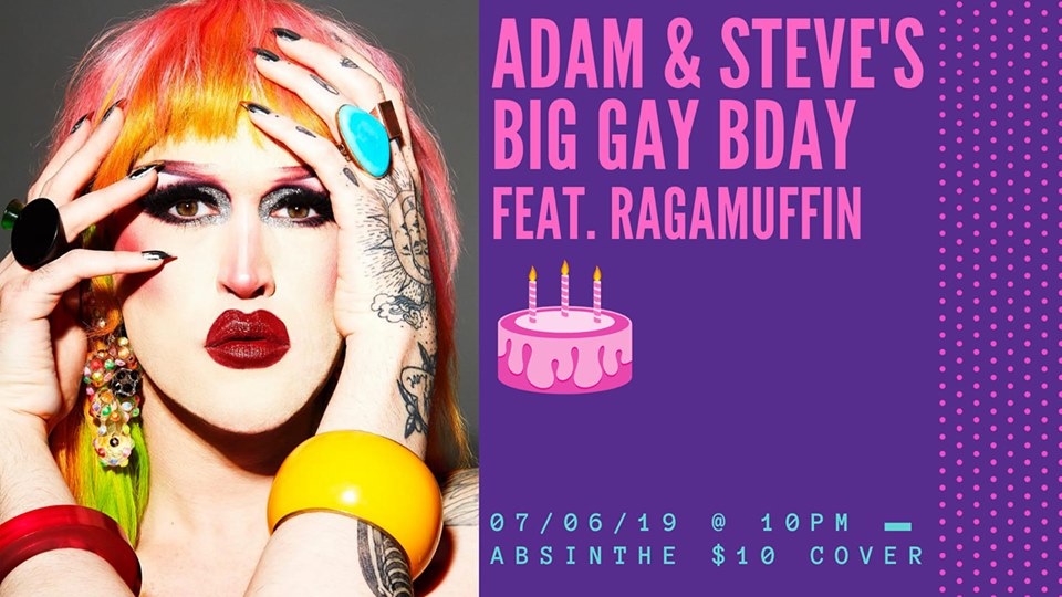 QueerEvents.ca - Hamilton event listing - Adam & Steve Bday Party