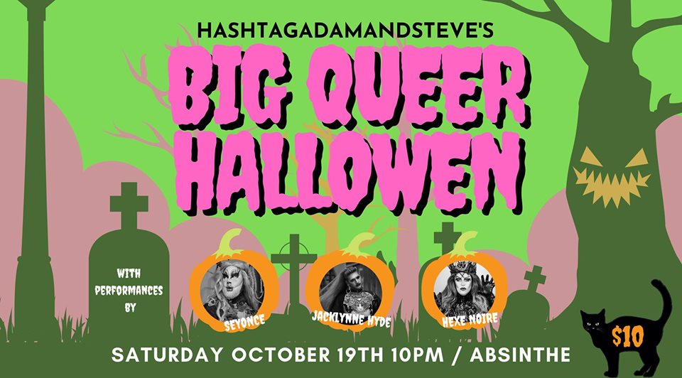 QueerEvents.ca - Hamilton event listing - Adam & Steve present Big Queer Hallowen 2019