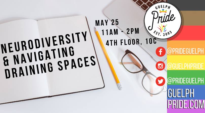 QueerEvents.ca - Guelph  pride event listing -  Neurodiversity and Navigating Draining Spaces