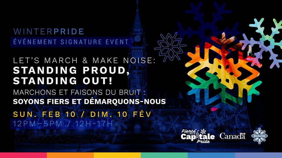 QueerEvents.ca - Ottawa Winter Pride March 2019 banner
