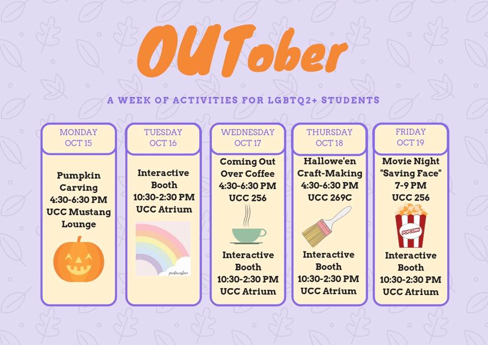 QueerEvents.ca Listing - OUTober at WesternU - Banner