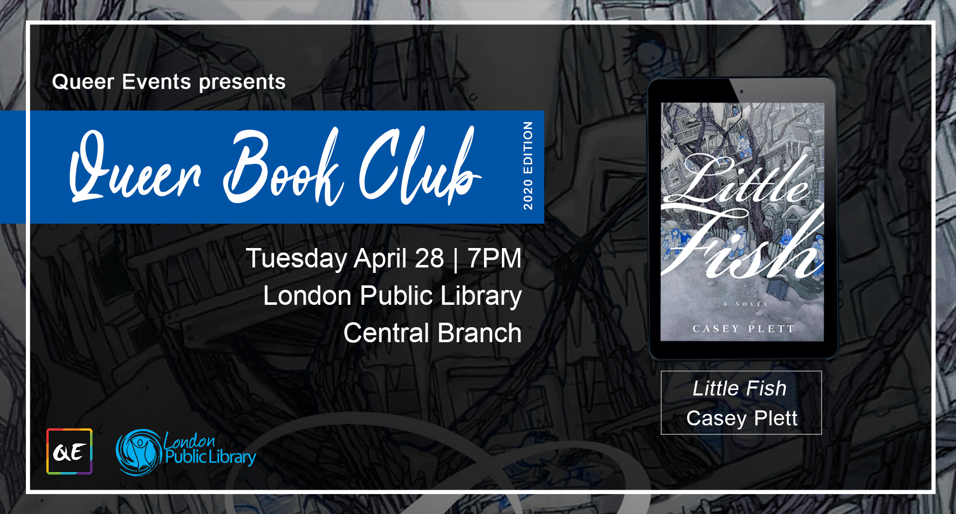 QueerEvents.ca - London event listing - QE Presents Queer Book Club: April 2020 Edition