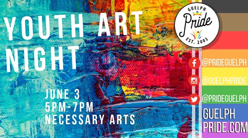 QueerEvents.ca - Guelph  pride event listing -  Youth art night