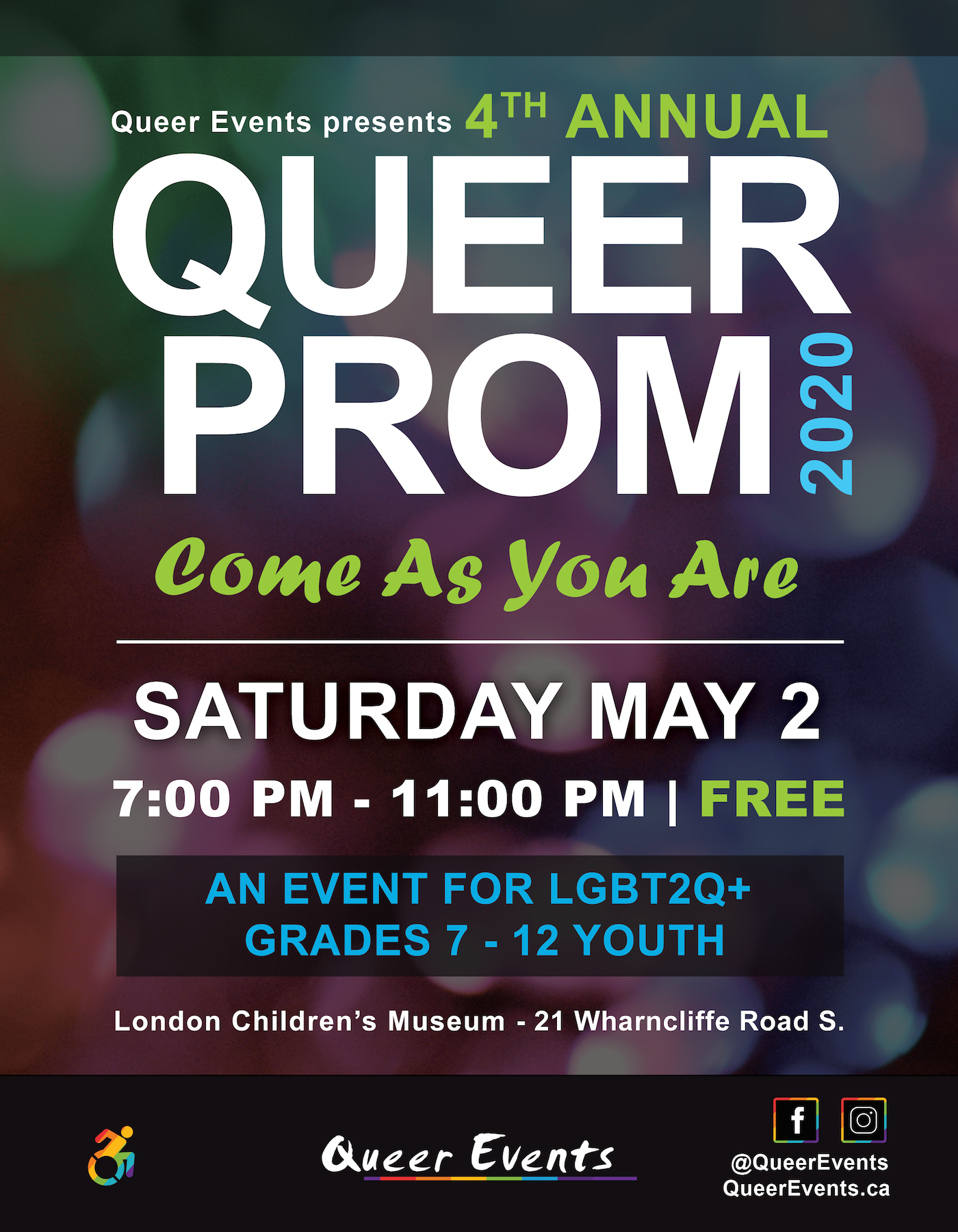 QueerEvents.ca - London event listing - Queer Prom for Youth 2020
