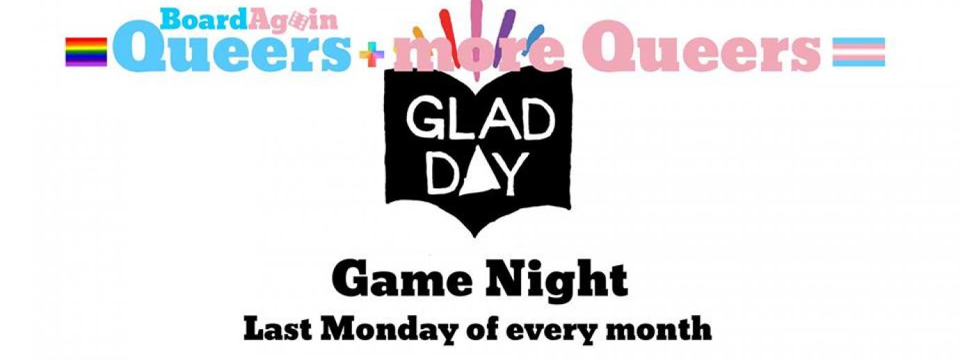 QueerEvents.ca - Toronto event listing - Queer game night banner