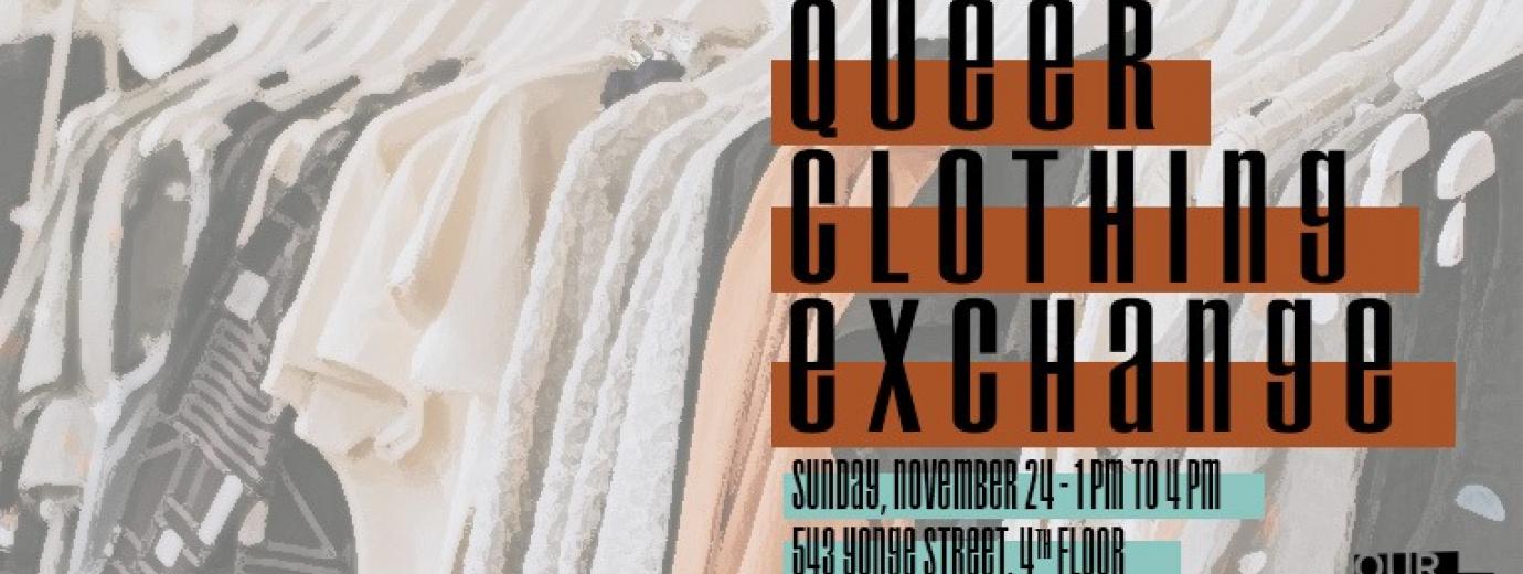 QueerEvents.ca - Toronto event listing - Queer Clothing Exchange - Fall 2019 event banner