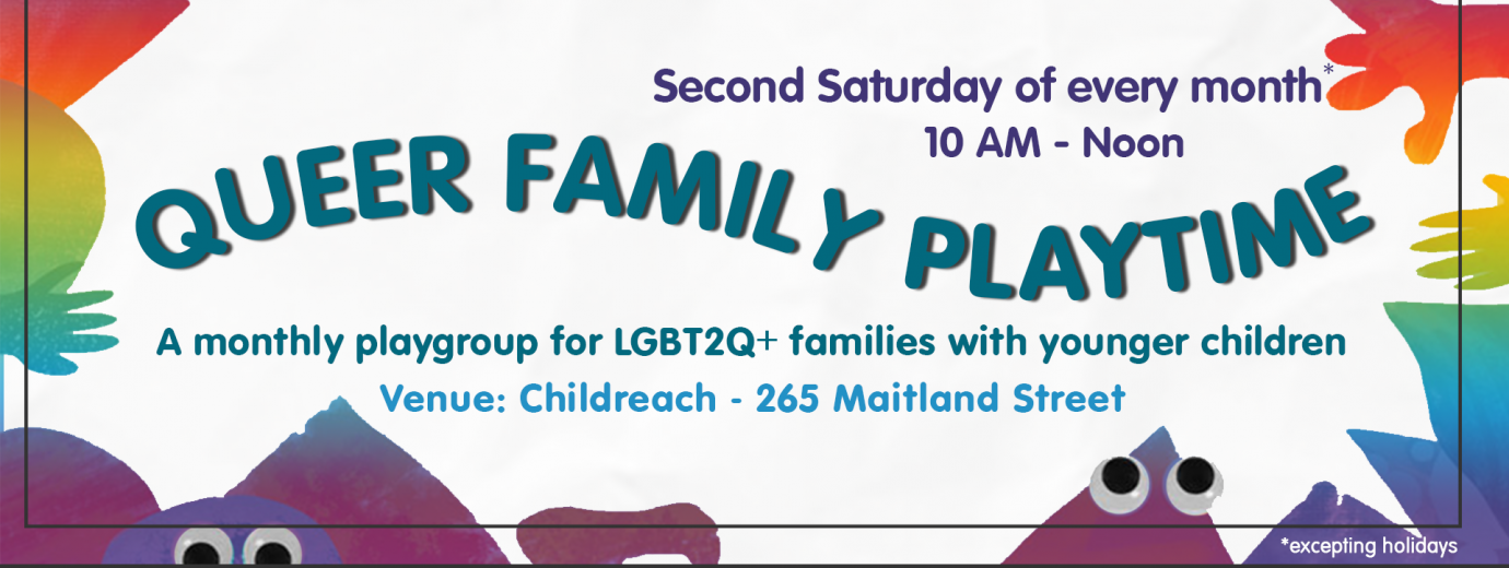 Queer Events Presents Queer Family Playtime banner image
