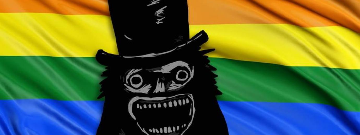 QueerEvents - Rainbow Reels the babadook event banner