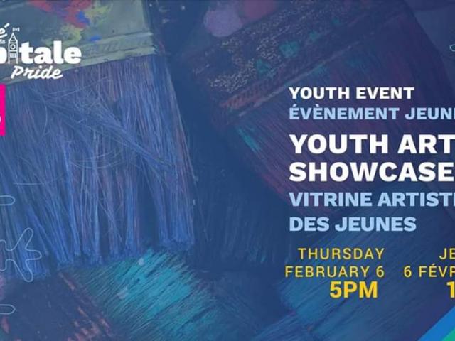 QueerEvents.ca - Ottawa event listing - youth art showcase - winter pride 2020 event banner 